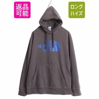 ザノースフェイス(THE NORTH FACE)のノースフェイス プリント スウェット フード パーカー メンズ XL / 古着 The North Face ロゴ プルオーバー 裏起毛 トレーナー アウトドア(パーカー)