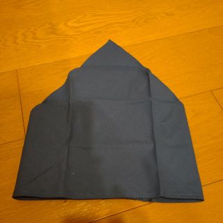 ハンドメイド　子供用三角巾　青　無地(キッチン小物)