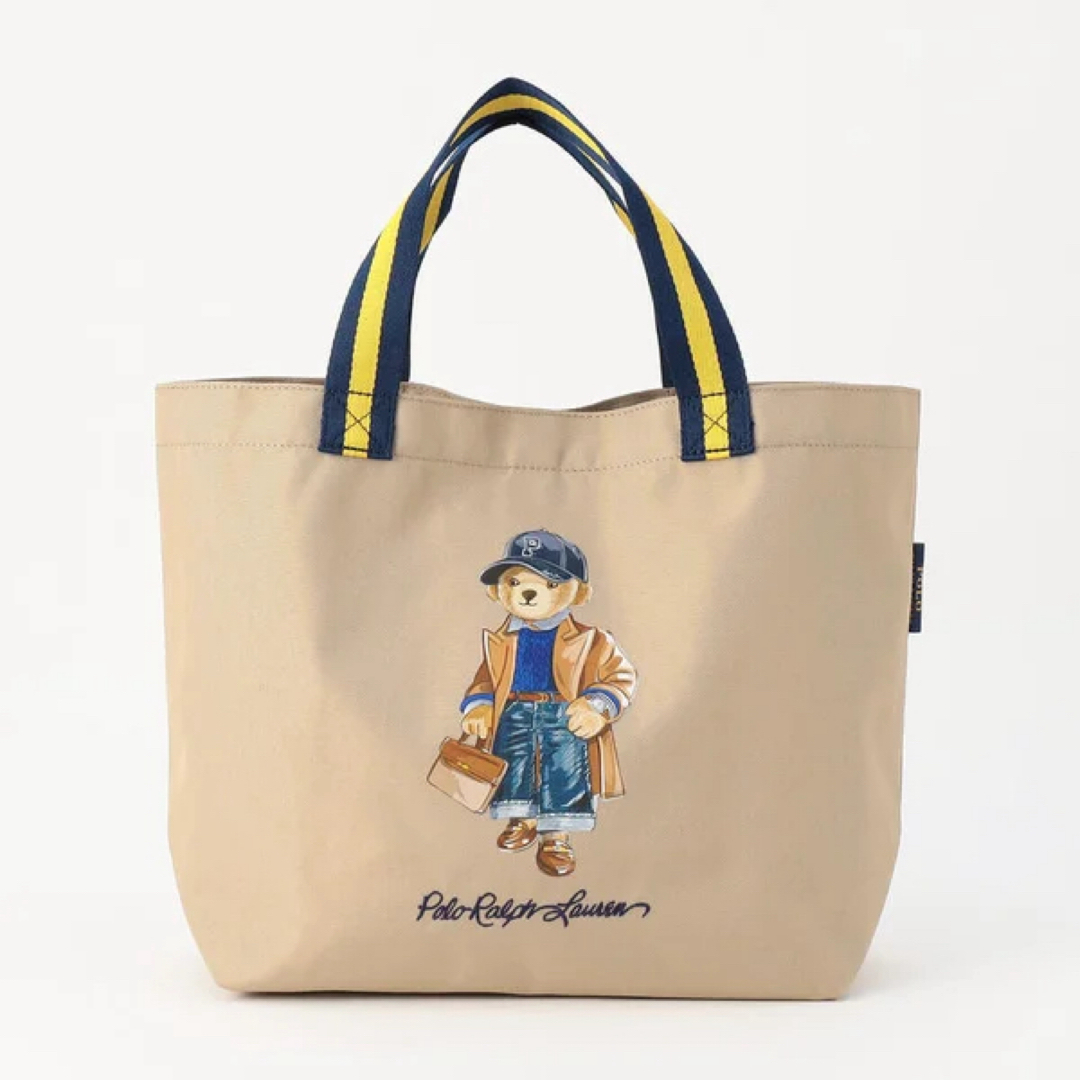 POLO RALPH LAUREN(ポロラルフローレン)のラルフローレン　ポロベア　新デザイン　ポーチ付トートバッグ　エコバッグ　ベージュ レディースのバッグ(トートバッグ)の商品写真