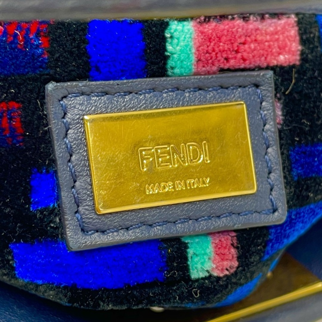 FENDI(フェンディ)のフェンディ ピーカブー スモール レザー バッグ トートバッグ ショルダーバッグ ネイビー レディースのバッグ(トートバッグ)の商品写真