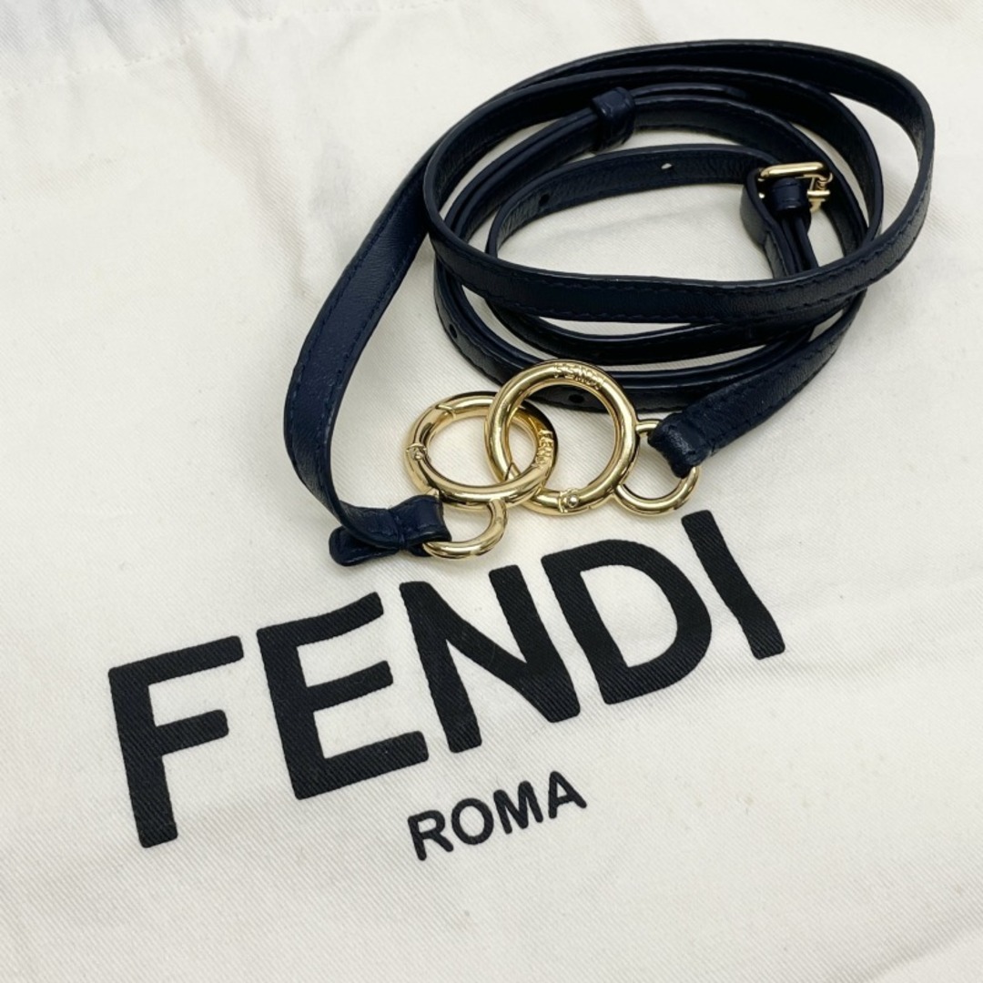 FENDI(フェンディ)のフェンディ ピーカブー スモール レザー バッグ トートバッグ ショルダーバッグ ネイビー レディースのバッグ(トートバッグ)の商品写真