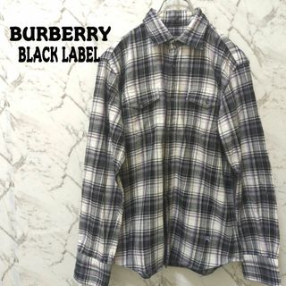 BURBERRY BLACK LABEL - BURBERRY BLACK LABEL シャツ チェック ホースロゴ