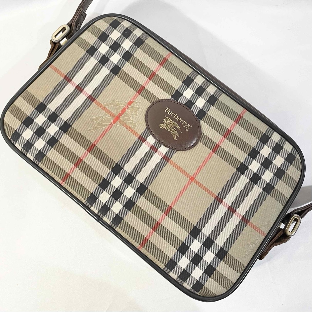 BURBERRY(バーバリー)の美品 正規品 バーバリー ショルダーバッグ ノバチェック ベージュ 肩掛け 鞄 レディースのバッグ(ショルダーバッグ)の商品写真