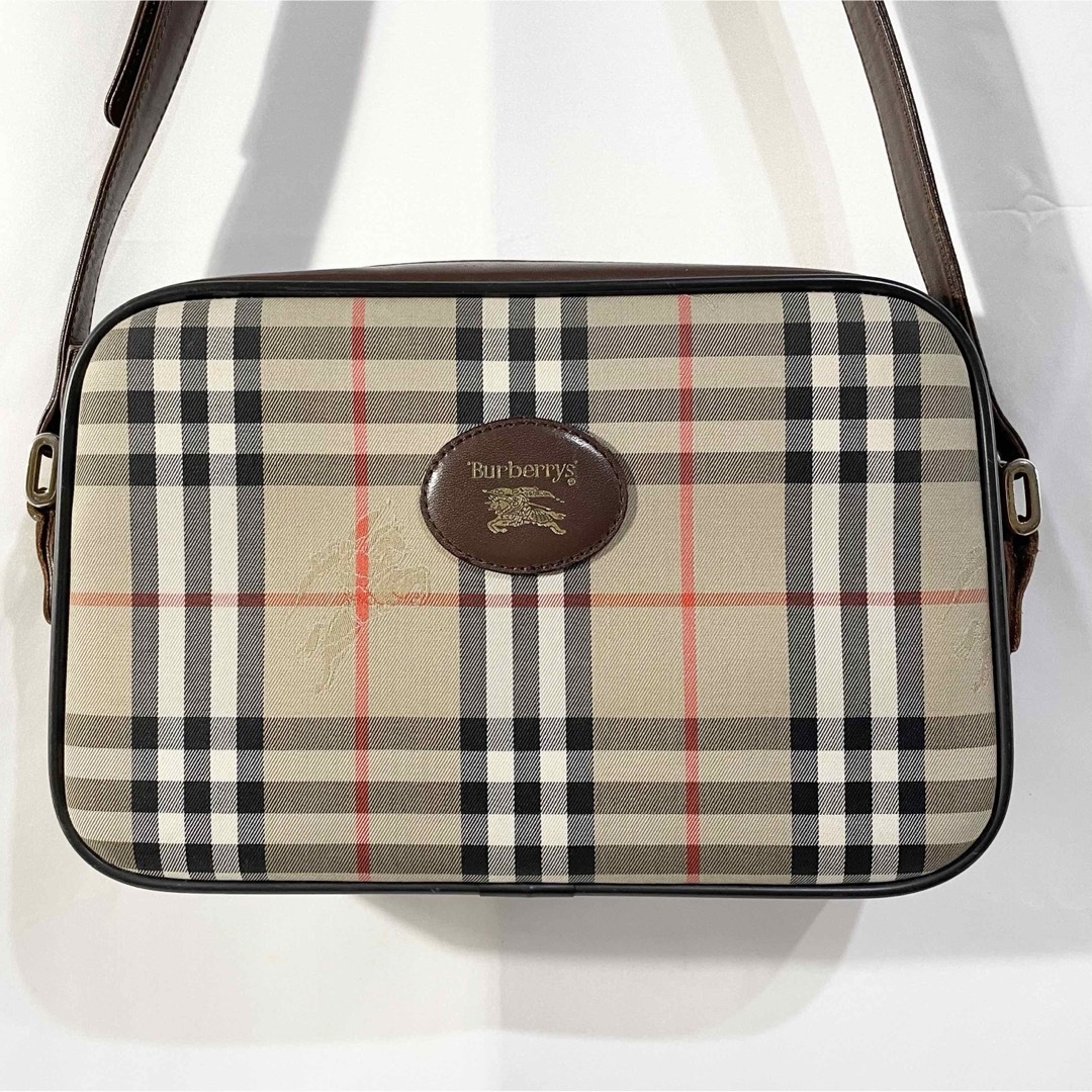 BURBERRY(バーバリー)の美品 正規品 バーバリー ショルダーバッグ ノバチェック ベージュ 肩掛け 鞄 レディースのバッグ(ショルダーバッグ)の商品写真