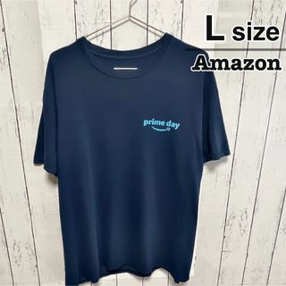 アマゾン(Amazon)のUSA古着　AMAZON　Tシャツ　L　ネイビー　プリント　prime day(Tシャツ/カットソー(半袖/袖なし))