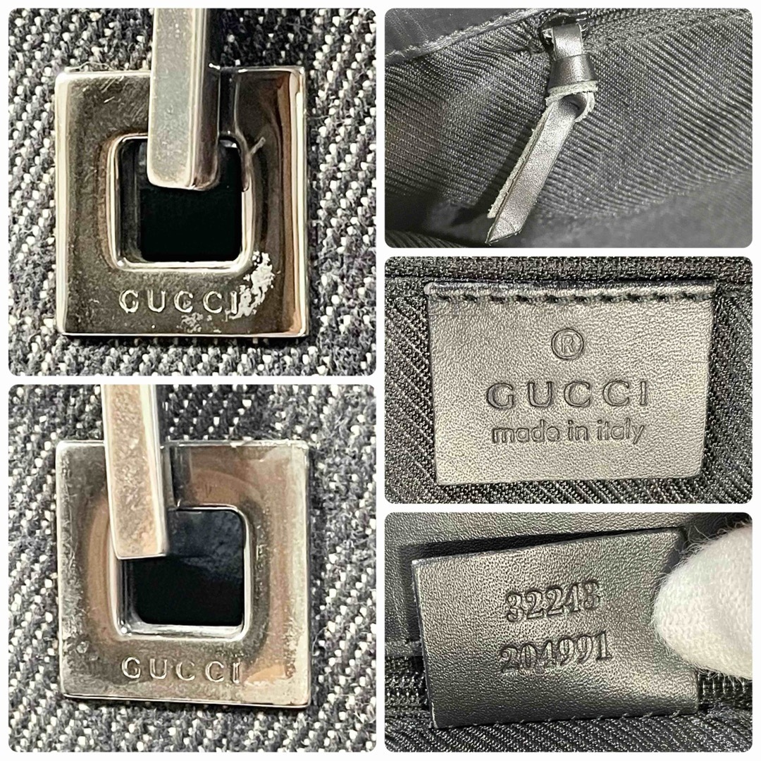 Gucci(グッチ)の美品 正規品 GUCCI グッチ GGキャンバス トートバッグ 肩掛け ブラック レディースのバッグ(トートバッグ)の商品写真