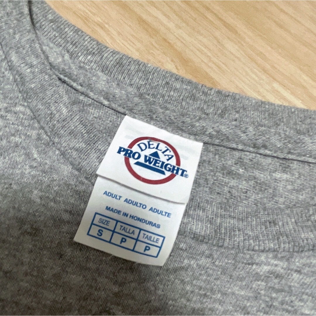 DELTA(デルタ)のDELTA PRO WEIGHT　Tシャツ　S　グレー　プリント　USA古着 メンズのトップス(Tシャツ/カットソー(半袖/袖なし))の商品写真