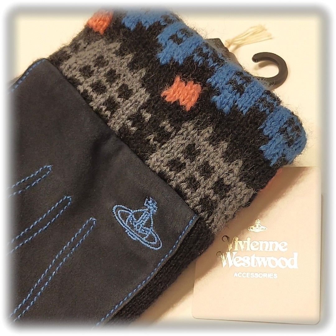 Vivienne Westwood(ヴィヴィアンウエストウッド)のセール★訳有/新品/希少【ヴィヴィアンウエストウッド】シープスエード 革 手袋 メンズのファッション小物(手袋)の商品写真