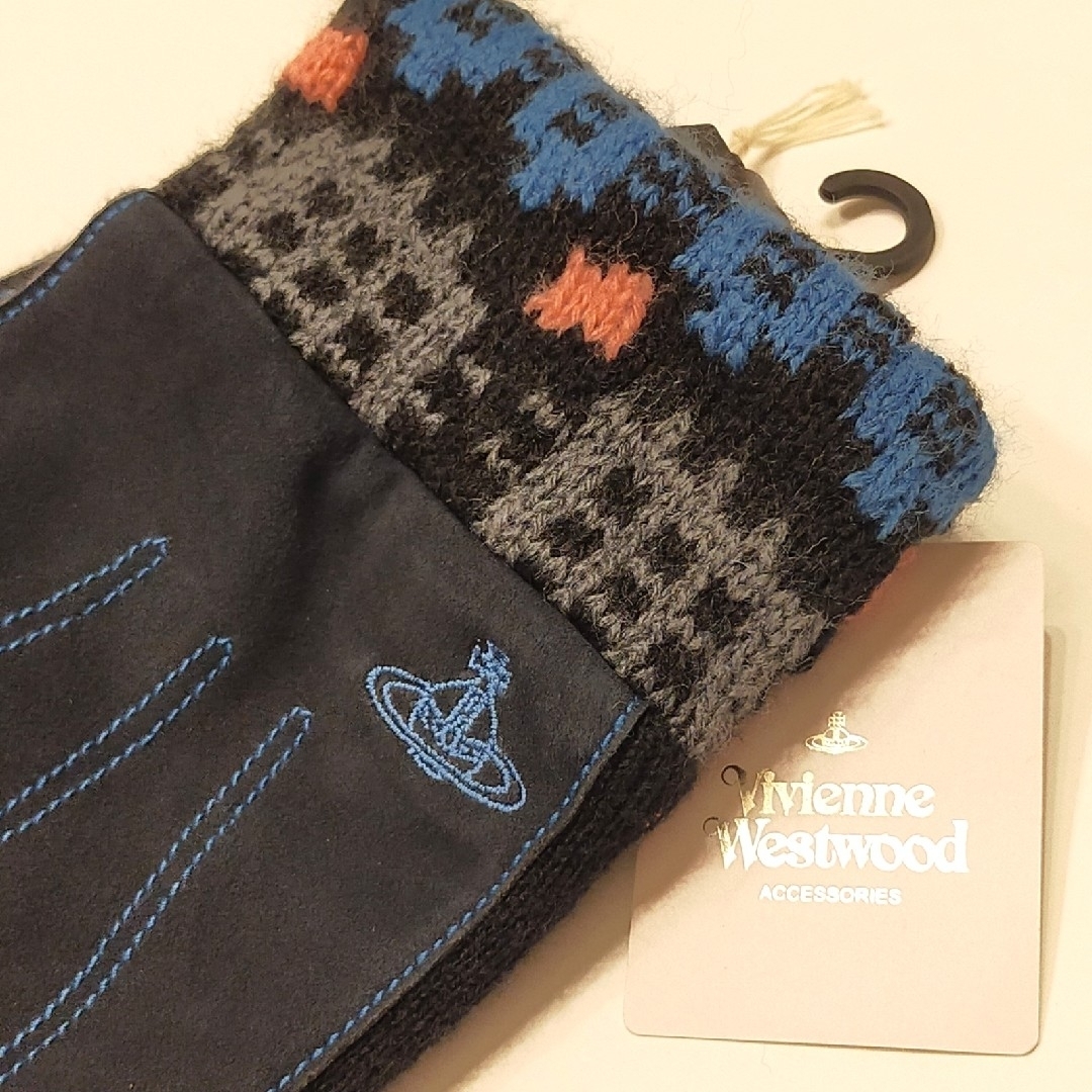 Vivienne Westwood(ヴィヴィアンウエストウッド)のセール★訳有/新品/希少【ヴィヴィアンウエストウッド】シープスエード 革 手袋 メンズのファッション小物(手袋)の商品写真