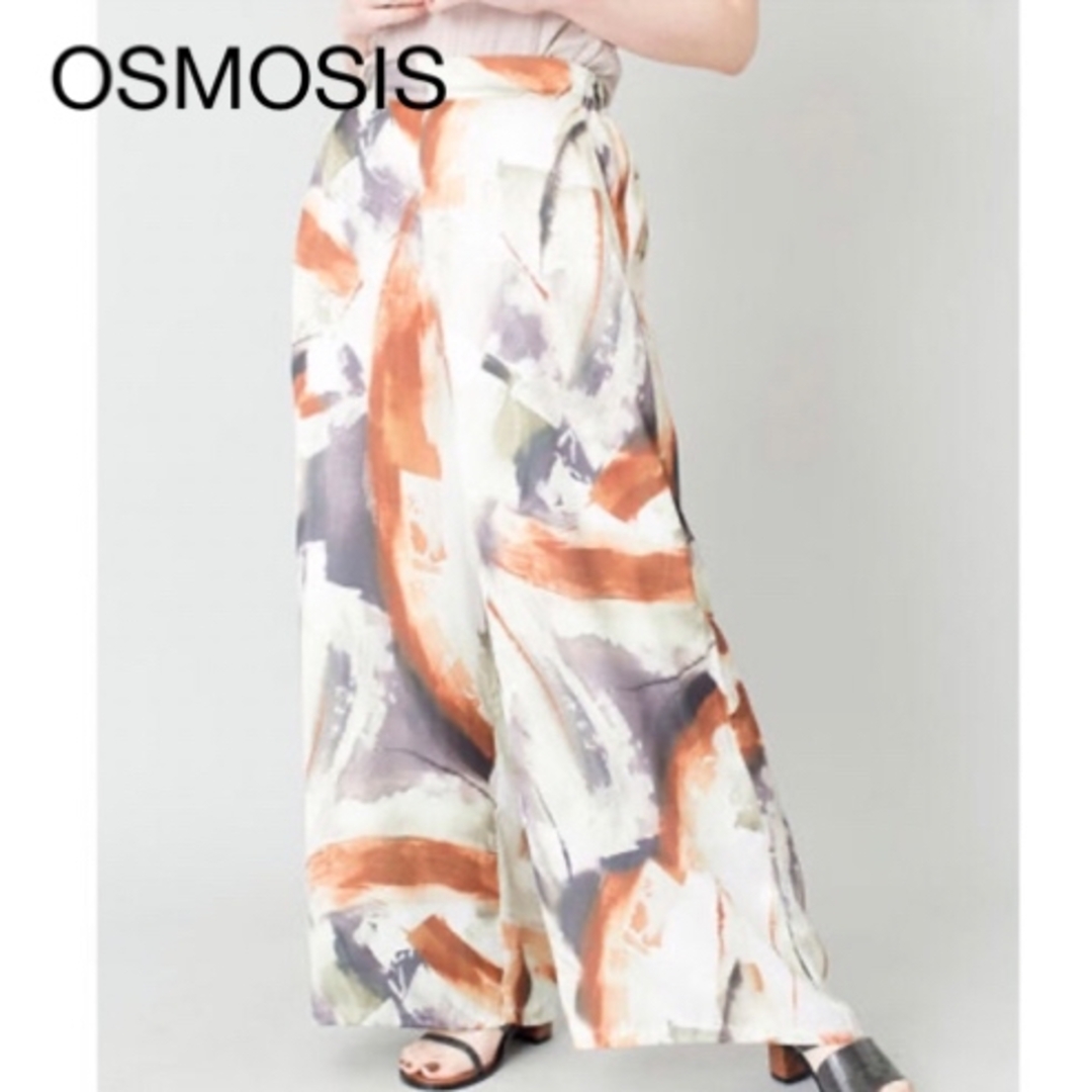 OSMOSIS(オズモーシス)のOSMOSIS オズモーシス　プリントフレアーパンツ レディースのパンツ(カジュアルパンツ)の商品写真