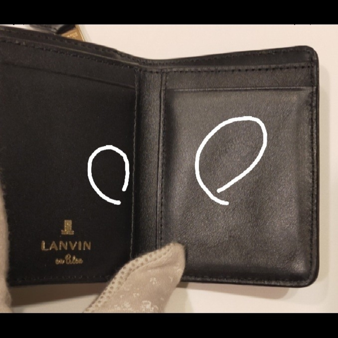 LANVIN en Bleu(ランバンオンブルー)の新品/訳有り【ランバンオンブルー】コンパクト 財布 黒 ウォレット LANVIN レディースのファッション小物(財布)の商品写真