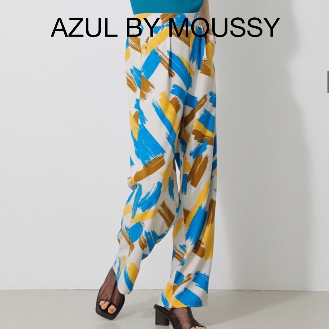 AZUL by moussy(アズールバイマウジー)のAZUL BY MOUSSY  ボールドペイントパンツ レディースのパンツ(カジュアルパンツ)の商品写真