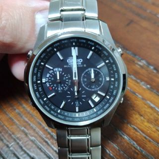 カシオ(CASIO)の【美品】ソーラー電波時計 CACIO(腕時計(アナログ))