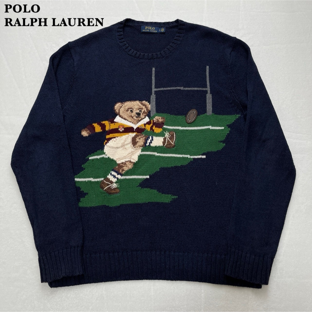 POLO RALPH LAUREN(ポロラルフローレン)の【SPECIAL】POLO RALPHLAUREN ポロベア ラグビー ニット メンズのトップス(ニット/セーター)の商品写真