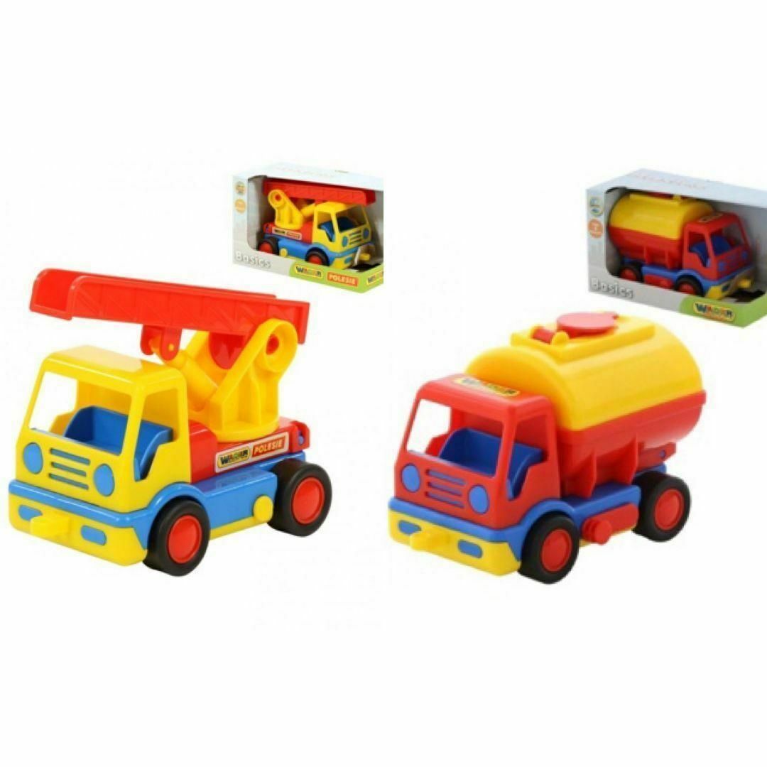 はたらく車 消防車 タンカー 2種セット 働く車 ポリシエ POLISIE キッズ/ベビー/マタニティのおもちゃ(電車のおもちゃ/車)の商品写真