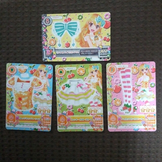 旧アイカツカード オレンジキャンディーシャツコーデ コンプリート ４枚セット(その他)
