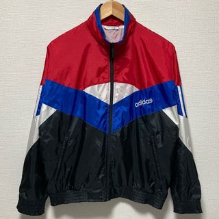 アディダス(adidas)の80s adidas アディダス ナイロンジャケット ヴィンテージ トリコロール(ナイロンジャケット)