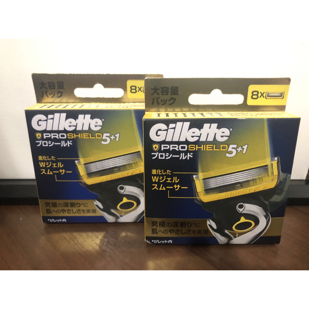 Gillette(ジレット)のGillette「プロシールド替刃8B」×2個　新品未開封 コスメ/美容のシェービング(カミソリ)の商品写真