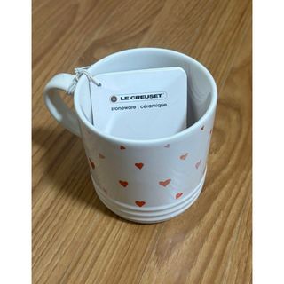 ルクルーゼ(LE CREUSET)のルクルーゼマグカップ 350ml ハート ホワイト ル・クルーゼ(グラス/カップ)