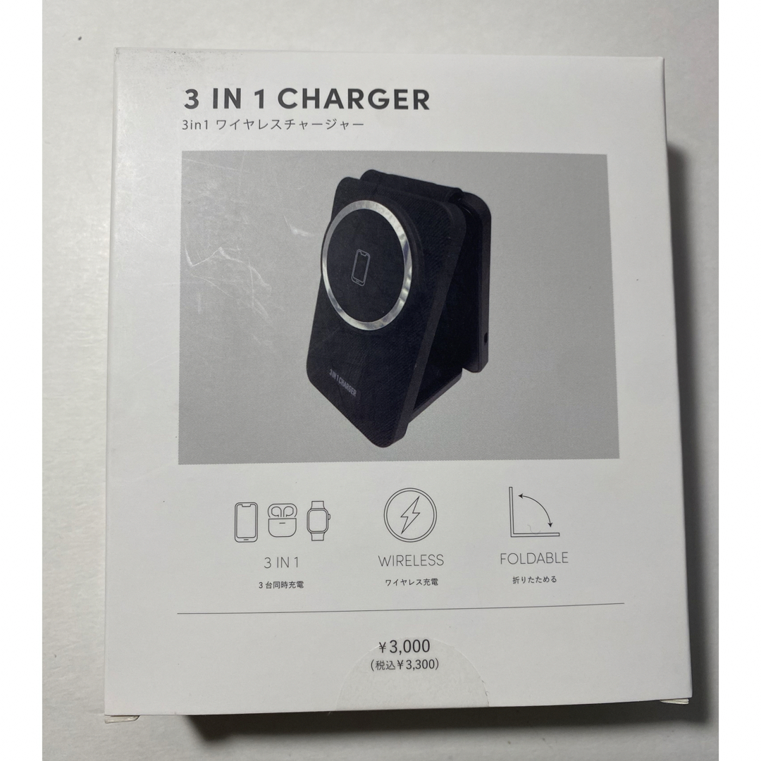 3COINS(スリーコインズ)のスリーコインズ　3iN1 CHARGER 充電器 スマホ/家電/カメラのスマートフォン/携帯電話(バッテリー/充電器)の商品写真