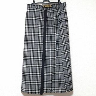 Tak-Judy グレー系 チェック柄 ロング巻きスカート サイズ85（約3L相(ロングスカート)