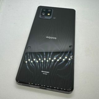 【中古Dランク】au AQUOS zero6 SHG04 ブラック SIMロック解除済 【7日間保証】(スマートフォン本体)