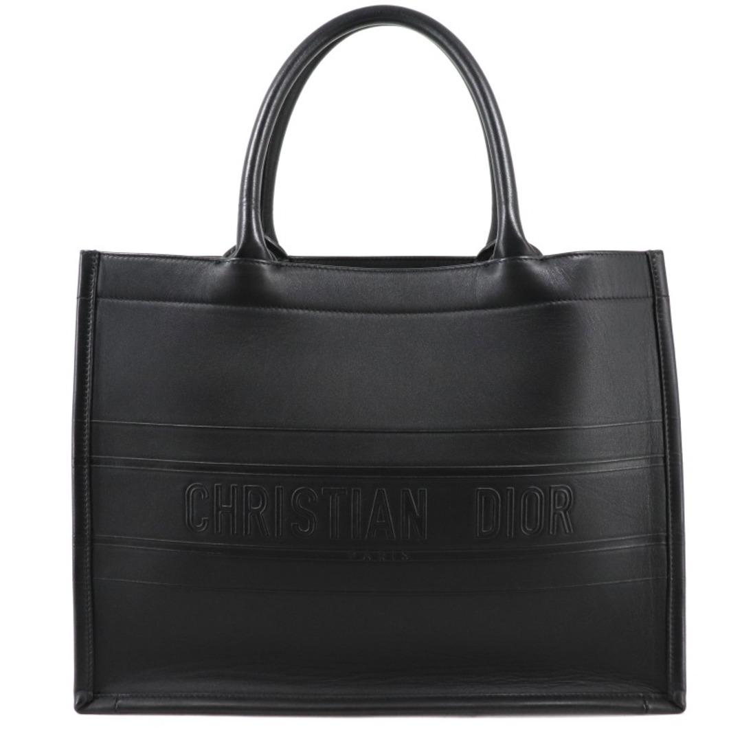 Christian Dior(クリスチャンディオール)のクリスチャンディオール ブックトート カーフスキン バッグ トートバッグ ブラック レディースのバッグ(トートバッグ)の商品写真