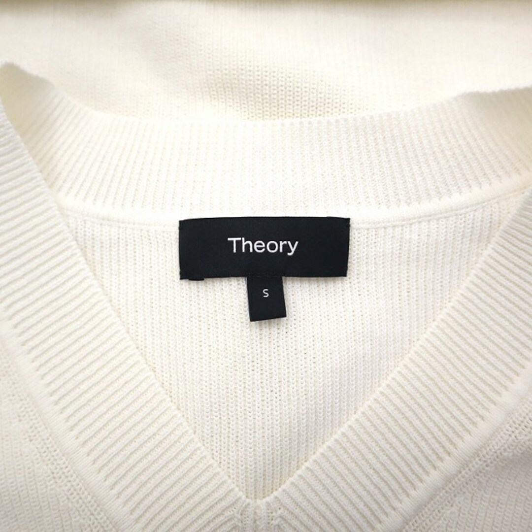 theory(セオリー)のセオリー theory DRY COTTON 2 スリット プルオーバー 白 S レディースのトップス(ニット/セーター)の商品写真