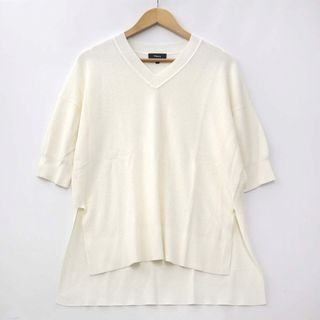 セオリー(theory)のセオリー theory DRY COTTON 2 スリット プルオーバー 白 S(ニット/セーター)