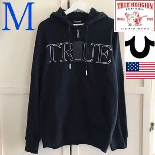 トゥルーレリジョン(True Religion)の極レア 新品 トゥルーレリジョン USA メンズ フルジップ パーカー M 黒(パーカー)