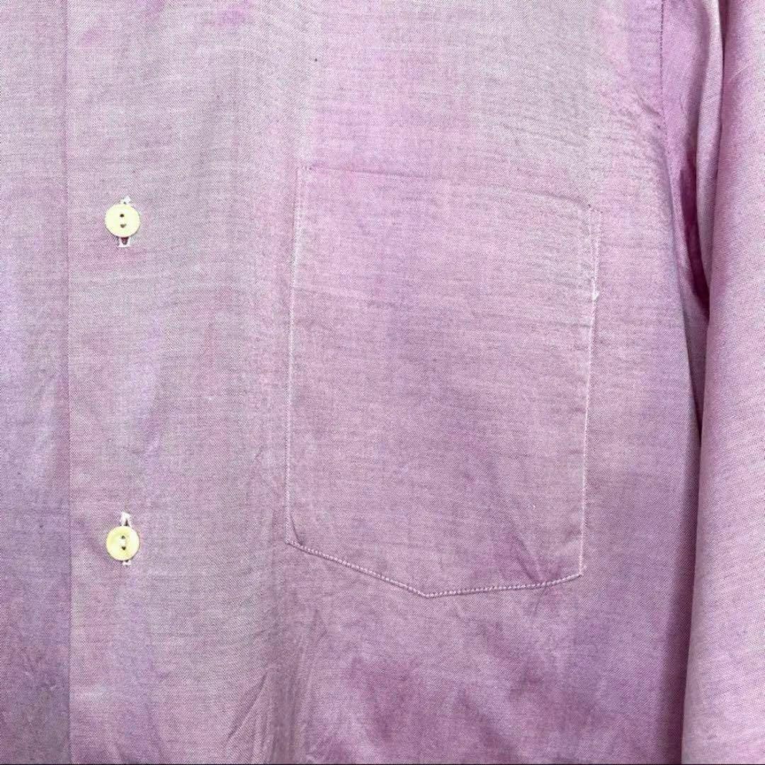 Kanebo(カネボウ)の【希少】kanebo 長袖シャツ カジュアルシャツ ビジネスシャツ 無地 ピンク メンズのトップス(シャツ)の商品写真