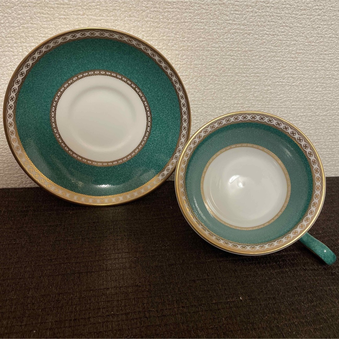 WEDGWOOD(ウェッジウッド)のウェッジウッド　ユーランダー　パウダーグリーン　ピオニー　カップ&ソーサー インテリア/住まい/日用品のキッチン/食器(グラス/カップ)の商品写真