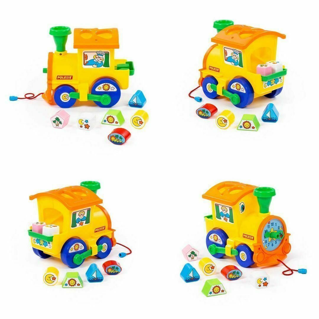 型はめ玩具 機関車 ブロックセット 知育玩具 ポリシエPOLISIE 1歳 2歳 キッズ/ベビー/マタニティのおもちゃ(知育玩具)の商品写真
