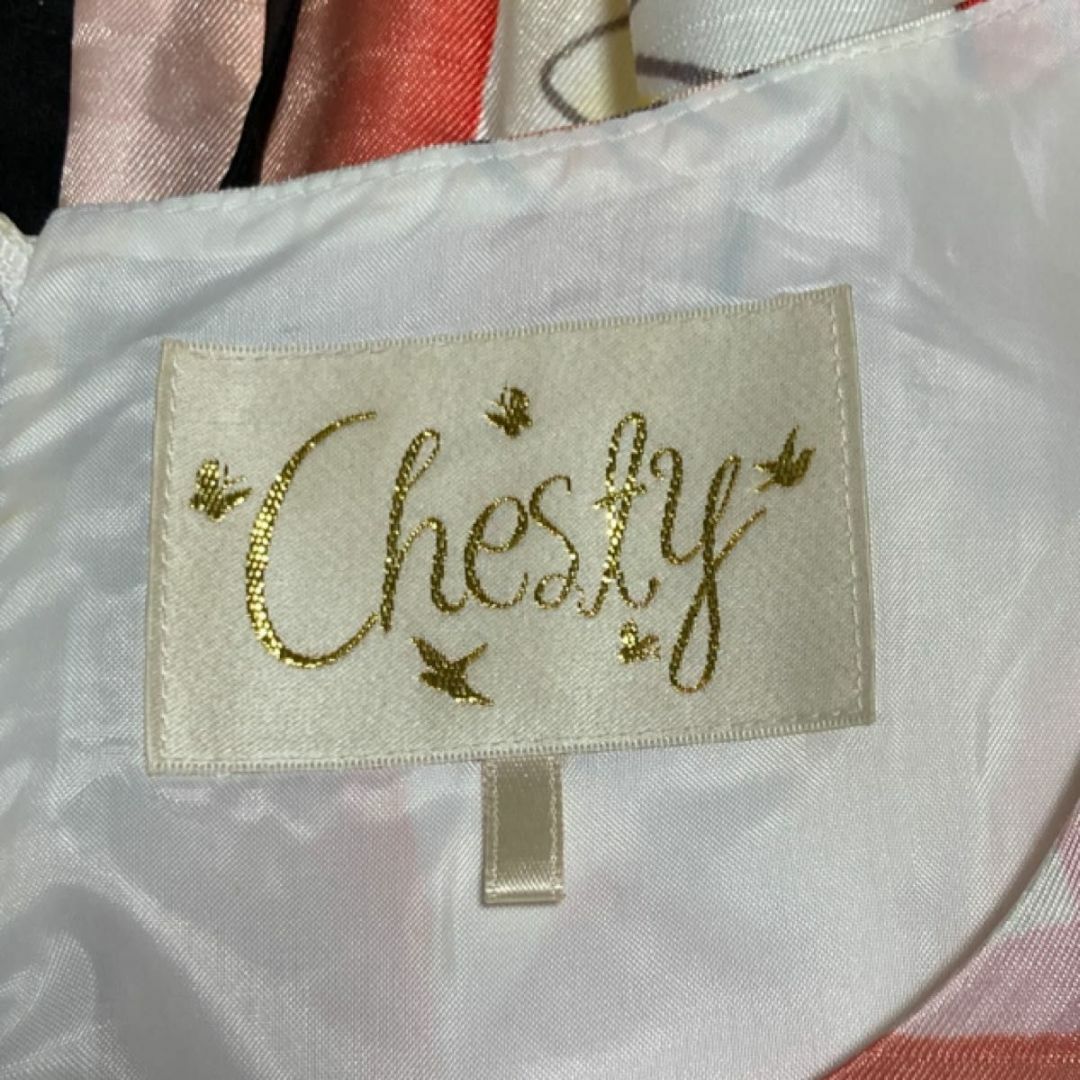 Chesty(チェスティ)の🌟チェスティ ワンピース リボンモチーフ 総柄 ノースリーブ【S】 レディースのワンピース(ロングワンピース/マキシワンピース)の商品写真