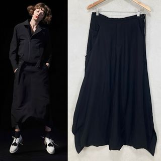 ワイズ(Y's)のY's 19SS テンセルポプリン サルエルパンツ 黒1(サルエルパンツ)