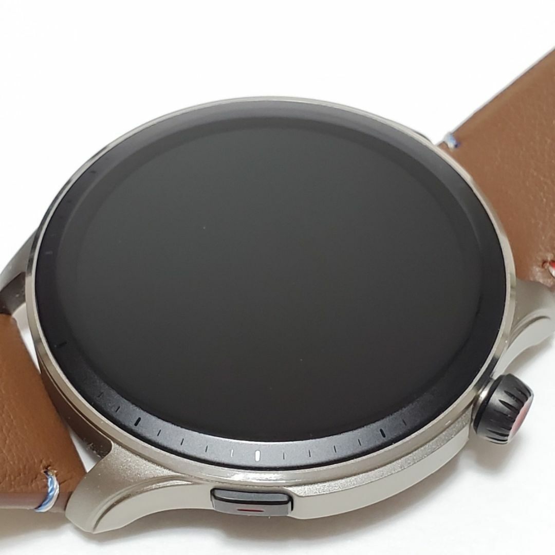 Amazfit(アマズフィット)のAmazfit アマズフィット GTR4 ヴィンテージブラウンレザー スマートウ メンズの時計(腕時計(デジタル))の商品写真