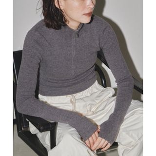 トゥデイフル(TODAYFUL)のtodayful🤍Halfzip Rib Knit  ハーフジップリブニット(ニット/セーター)