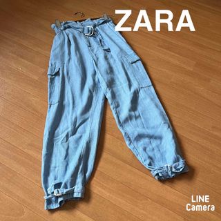 ZARA - ZARA   麻カーゴジョガーパンツ　ハイウエスト