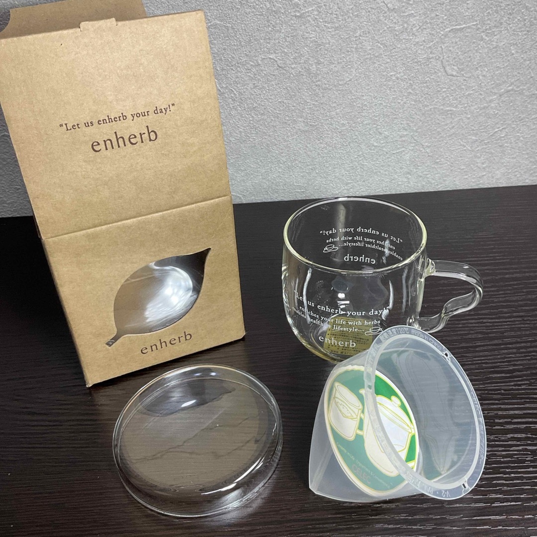 【新品】enherb オリジナルハーブティーカップ （enherb ロゴタイプ） インテリア/住まい/日用品のキッチン/食器(グラス/カップ)の商品写真