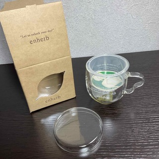 【新品】enherb オリジナルハーブティーカップ （enherb ロゴタイプ）(グラス/カップ)