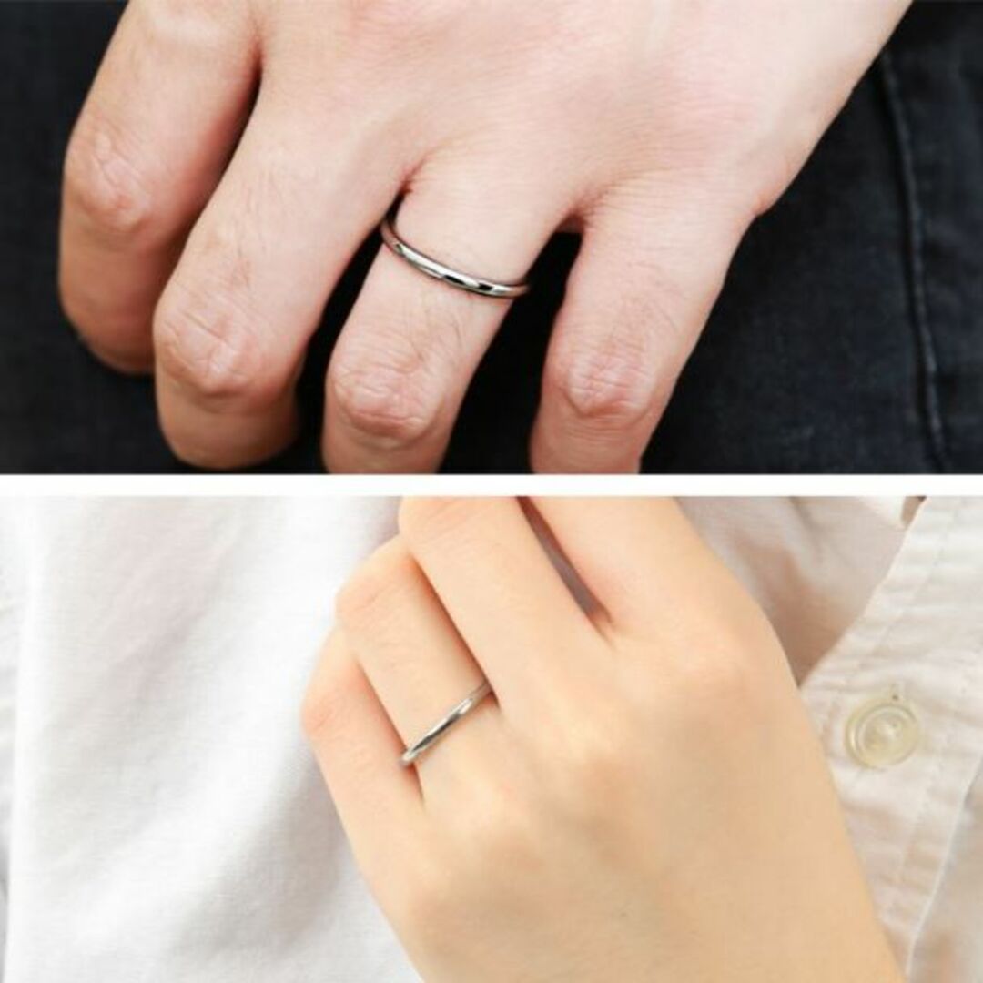 タングステン リング ダイヤモンドに匹敵する硬度 結婚指輪 ペアリング プラチナ メンズのアクセサリー(リング(指輪))の商品写真