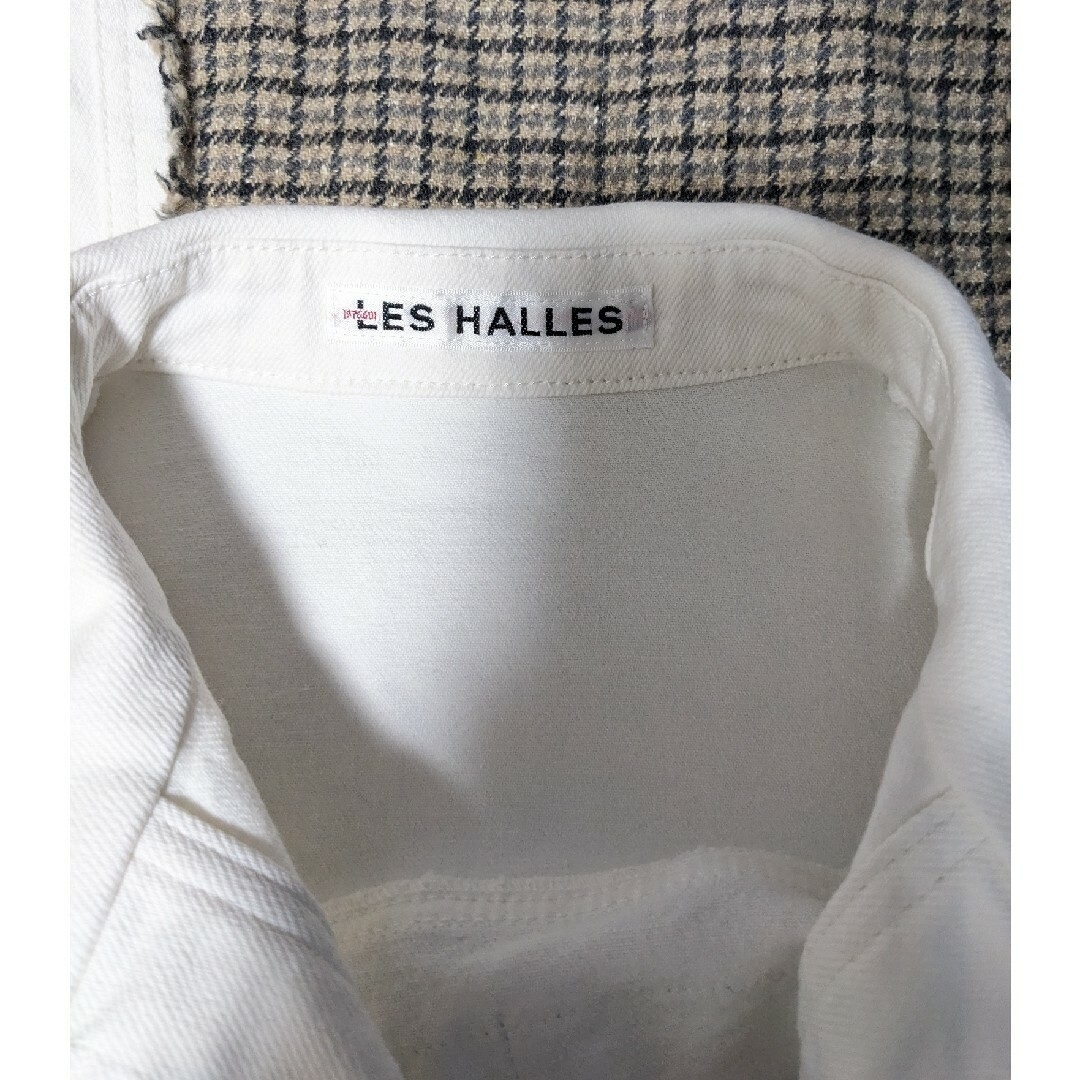 【used】LES HALLES レディースデニムジャケット　ツィード レディースのジャケット/アウター(Gジャン/デニムジャケット)の商品写真