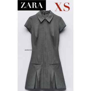 ザラ(ZARA)の【4/17まで限定出品＊新品】ZARA ボックスプリーツショートワンピース(ミニワンピース)