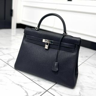 エルメス(Hermes)のエルメス ケリー35 フィヨルド ブルーインディゴ 新型金具(ハンドバッグ)