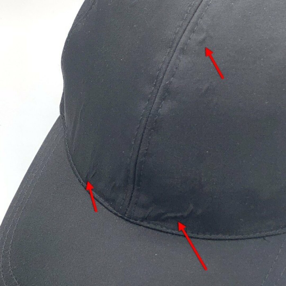 PRADA(プラダ)のPRADA プラダ ナイロン ベースボールキャップ ブラック サイド三角プレート Size L メンズの帽子(キャップ)の商品写真