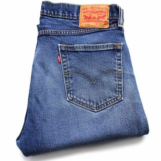 リーバイス(Levi's)のLevi'sリーバイス 505 ストレッチ ダメージ デニムパンツ w35 L30★SDP2474 ジーンズ ストレート ボロ クラッシュ ヒゲ ビンテージ加工(デニム/ジーンズ)