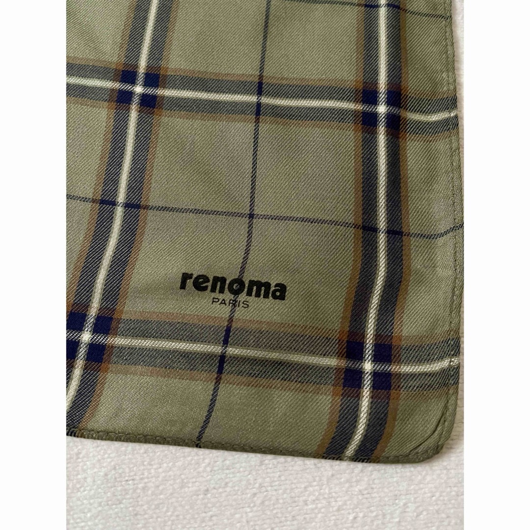 RENOMA(レノマ)のシール付き未使用品　renoma レノマ　メンズハンカチ　同柄色違い　計３枚 メンズのファッション小物(ハンカチ/ポケットチーフ)の商品写真