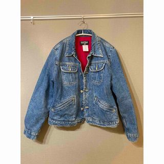 ヴィンテージ90年代貴重polo jeans デニムジャケット 赤裏地 90s 