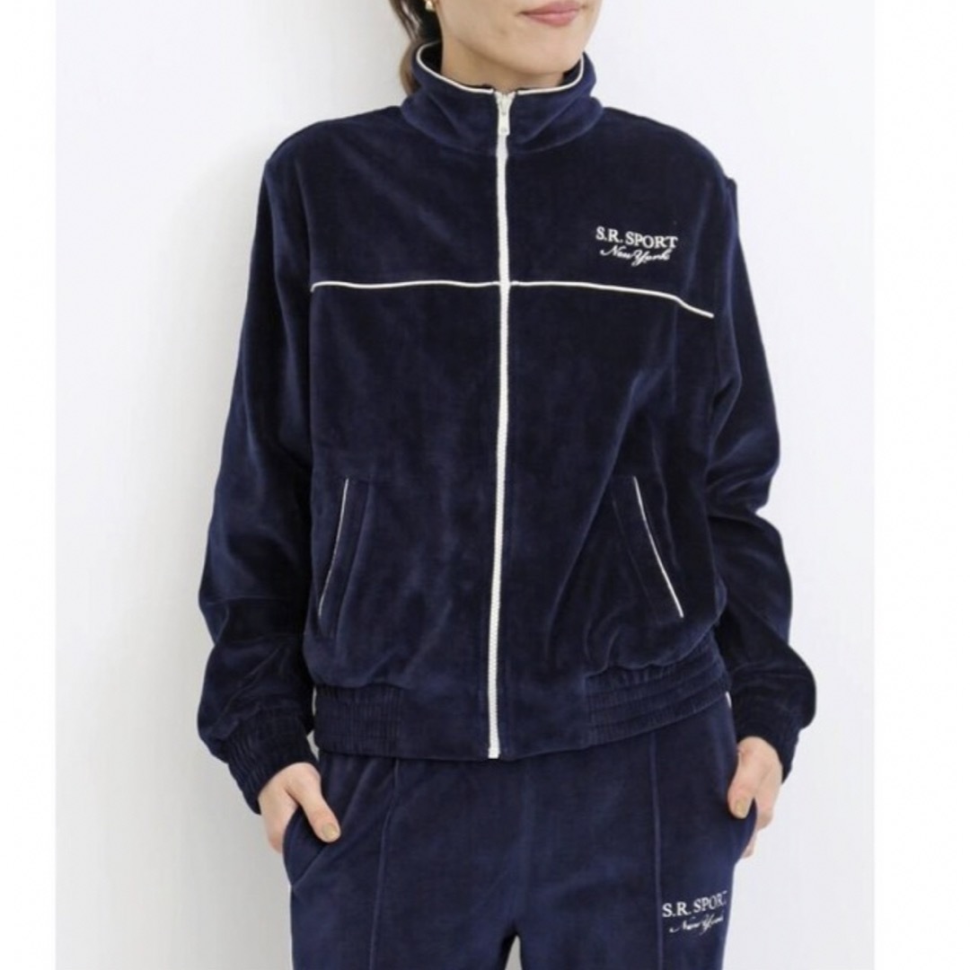 L'Appartement DEUXIEME CLASSE(アパルトモンドゥーズィエムクラス)のSPORTY&RICH SPORTY VELOUR TRACK JACKET レディースのジャケット/アウター(ブルゾン)の商品写真