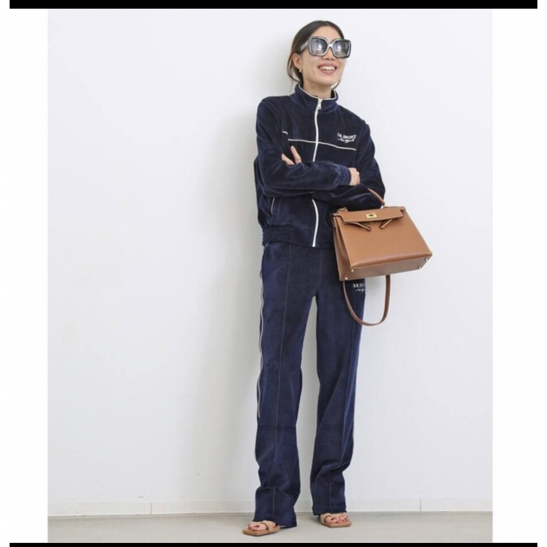 L'Appartement DEUXIEME CLASSE(アパルトモンドゥーズィエムクラス)のSPORTY&RICH SPORTY VELOUR TRACK JACKET レディースのジャケット/アウター(ブルゾン)の商品写真